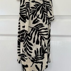 Sincerely Jules Monochrome Leaf Pattern Linen Pant